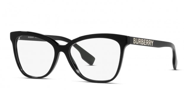 Burberry BE2364 Grace Shiny Black Eyeglasses | Includes FREE Rx Lenses