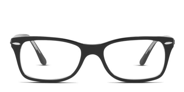Black and clear sale ray ban eyeglasses