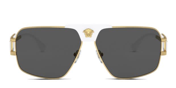 Versace VE2251 White, Gold Prescription Sunglasses - 50% Off Lenses