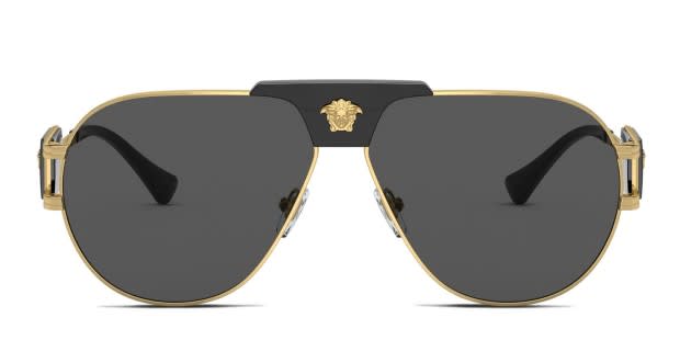 Gold frame glasses versace outlet