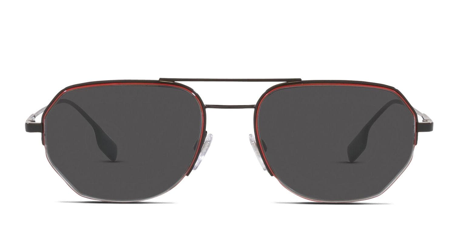 Burberry BE3140 Henry Black/Red Prescription Sunglasses