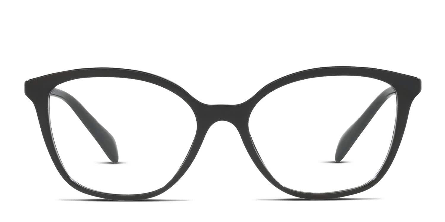 Prada PR 02ZV Shiny Black Eyeglasses | Includes FREE Rx Lenses