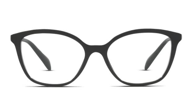Prada PR 02ZV Shiny Black Eyeglasses | Includes FREE Rx Lenses display picture 3