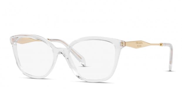 Prada PR 02ZV Clear Eyeglasses Includes FREE Rx Lenses