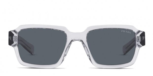 Prada PR 02ZS Gray, Clear Prescription Sunglasses - 50% Off
