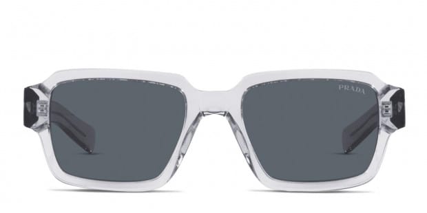 Prada PR 02ZS Gray/Clear Prescription Sunglasses