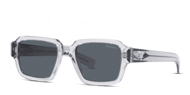 Prada PR 02ZS Gray, Clear Prescription Sunglasses - 50% Off Lenses