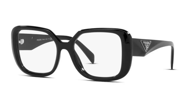 【大人気】PRADA PR 10ZV メガネ Prada PR 10ZV Shiny Black Eyeglasses | Includes FREE Rx Lenses