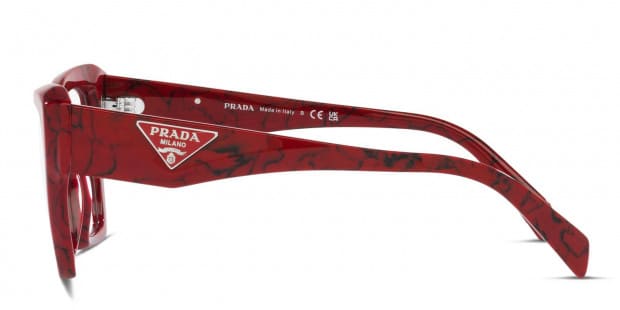 Prada PR09ZV Red Eyeglasses Includes FREE Rx Lenses