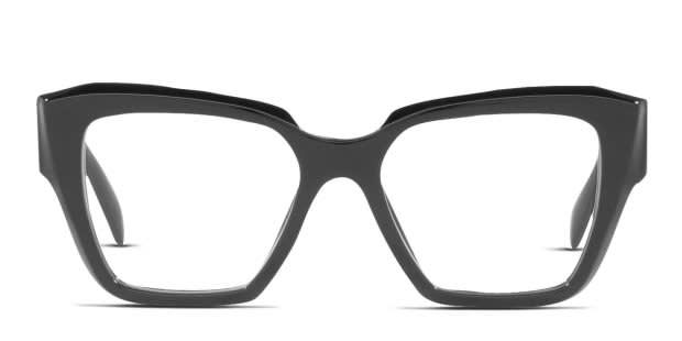 Prada PR 09ZV Shiny Black Eyeglasses | Includes FREE Rx Lenses