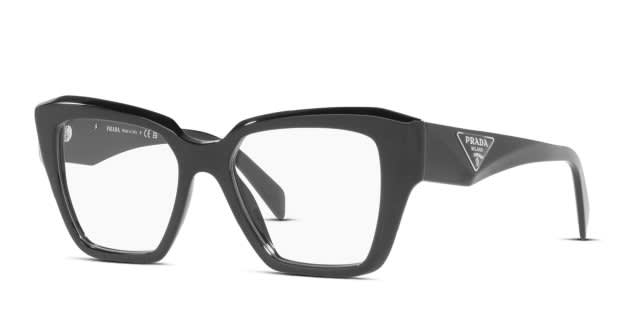 Prada PR 09ZV Shiny Black Eyeglasses | Includes FREE Rx Lenses