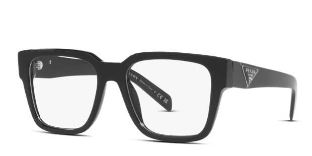 Prada PR 08ZV Shiny Black Eyeglasses | Includes FREE Rx Lenses