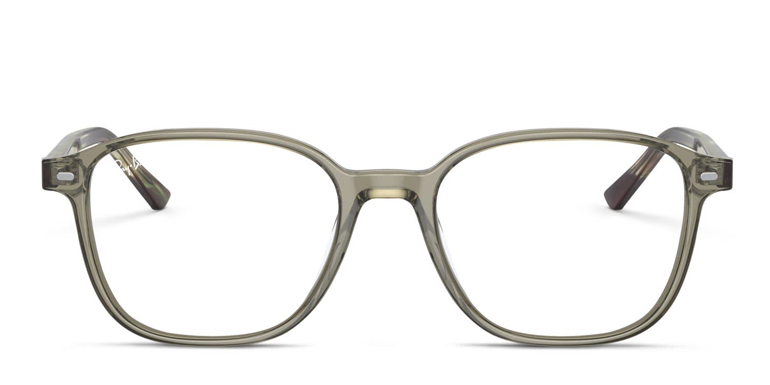 Ray-Ban RX5393 Leonard Clear, Green glasses - Clear / Green - Frontal View