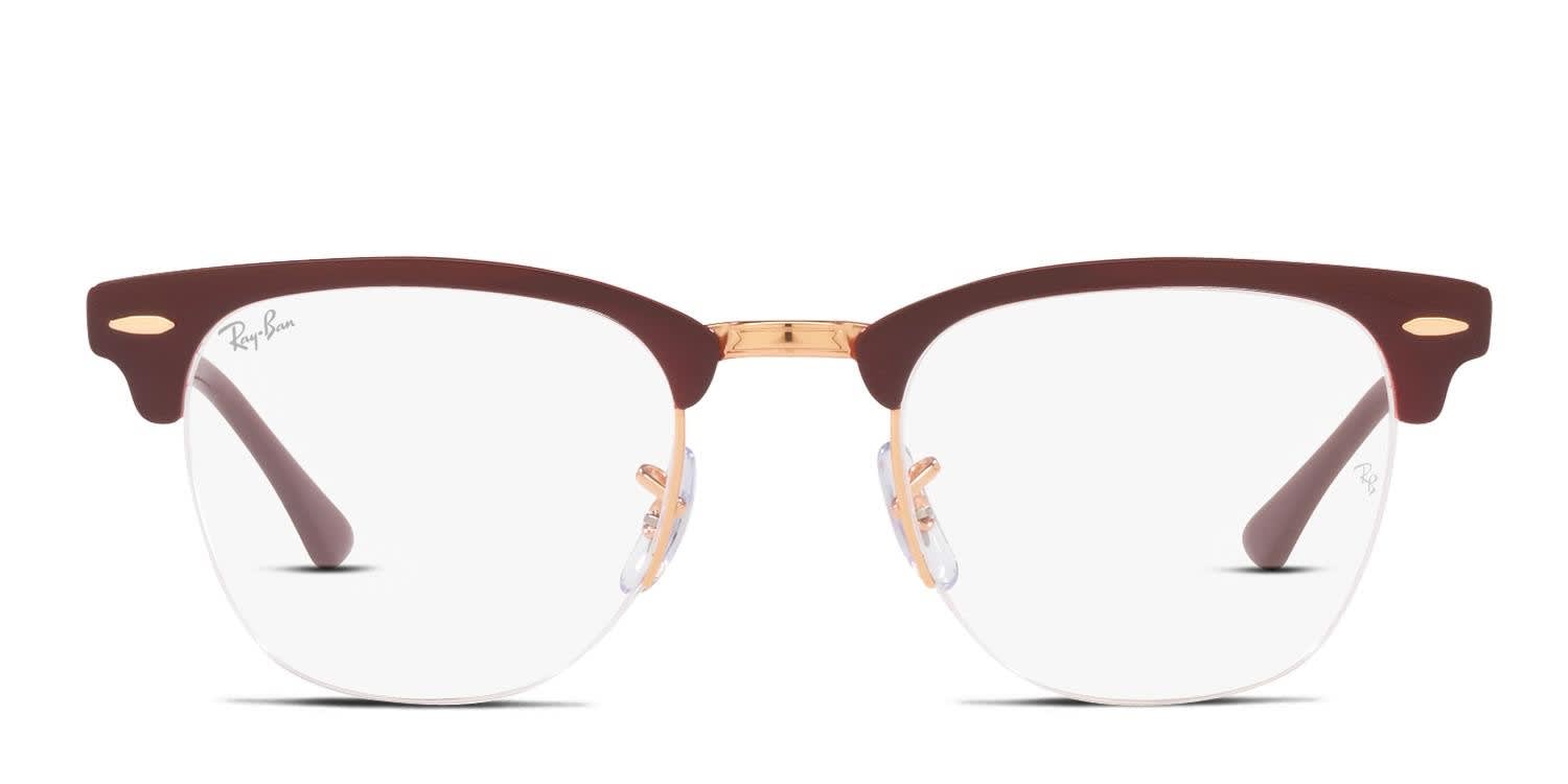 Ray-Ban RX3716VM Clubmaster Metal Red, Gold glasses - Red / Gold - Frontal View