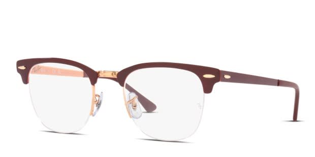 Ray Ban RX3716VM Clubmaster Metal Red Gold Prescription Eyeglasses