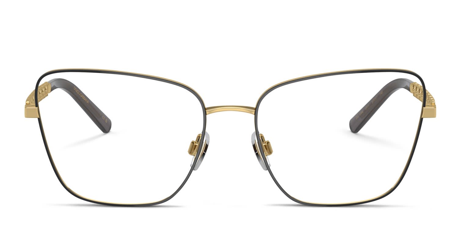 Dolce & Gabbana DG1346 Gold, Black glasses - Gold / Black - Frontal View