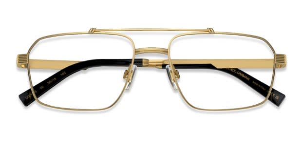 Dolce & Gabbana DG1345 Gold Eyeglasses | Includes FREE Rx Lenses