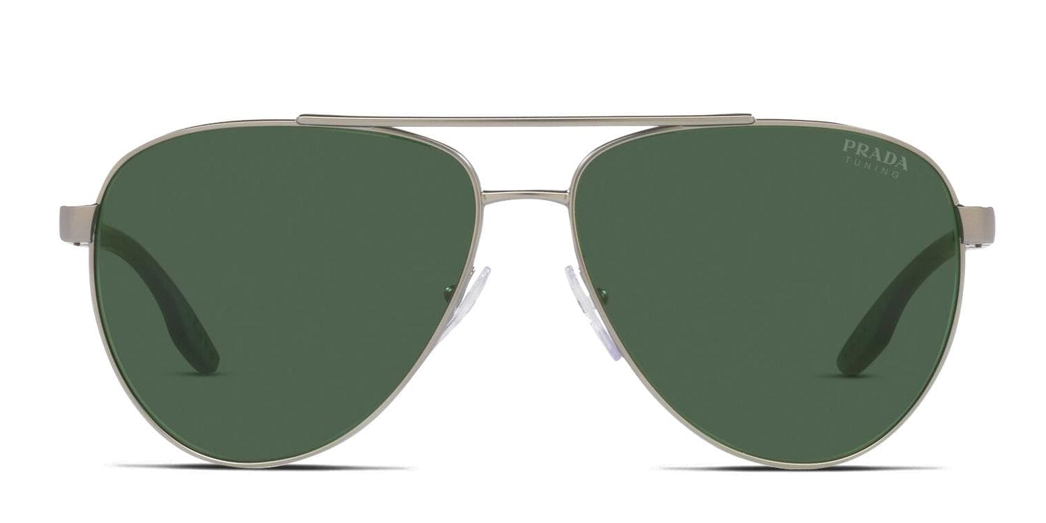 Prada Linea Rossa PS 52YS Gunmetal/Green glasses - Gunmetal / Green - Frontal View