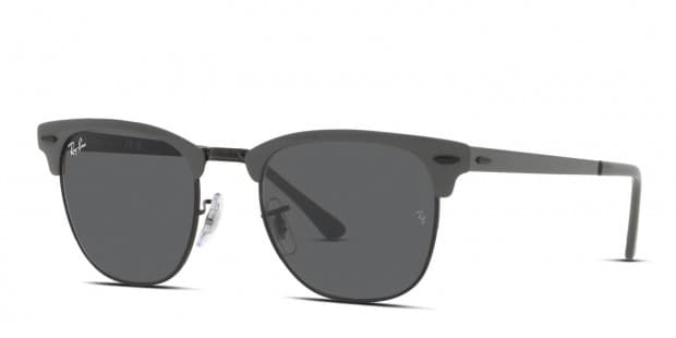 Ray Ban RB3716 Clubmaster Metal Gray Black Prescription Sunglasses 50 Off Lenses