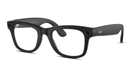 Ray-Ban Meta AI Glasses RW4006 Wayfarer Shiny Black glasses - Shiny Black - Angle View