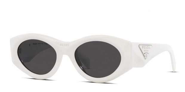 Prada PR 20ZS White Prescription Sunglasses - 50% Off Lenses