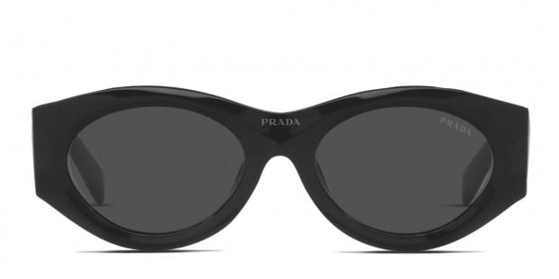 Prada PR17WS Symbole Shiny Black Prescription Sunglasses - 50% Off Lenses