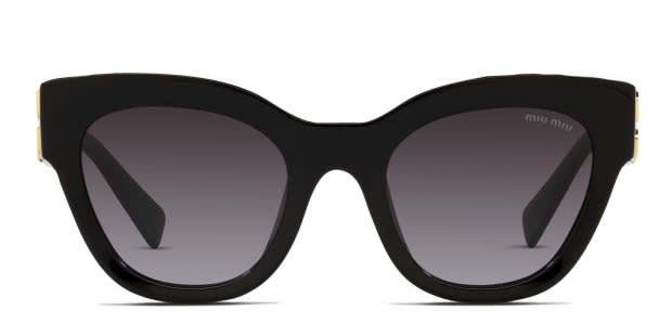 Miu Miu Glossy Black Sunglasses Miu Miu MU 04ZS S (50 - 18) with Grey lenses and Black frame  main image 4