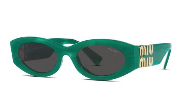 Miu Miu MU 11WS Green Prescription Sunglasses - 50% Off Lenses