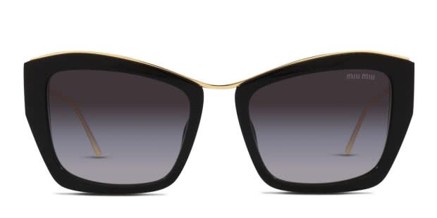 Miu Miu MU 02YS Shiny Black, Gold Prescription Sunglasses  display picture 2