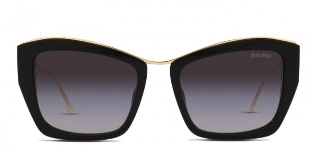 Miu Miu MU 02YS Shiny Black, Gold Prescription Sunglasses