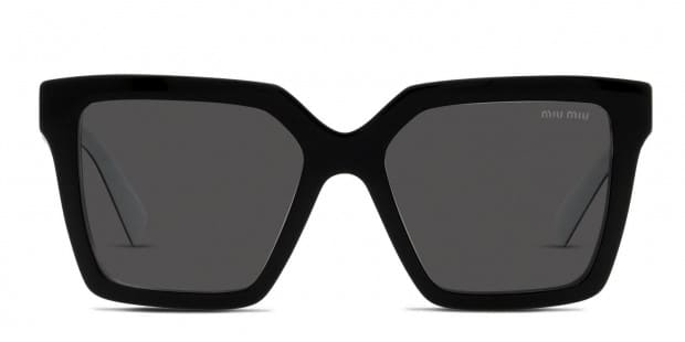【Miu Miu】MU03S ロゴ サングラス（Black） Miu Miu MU 03YS Black Prescription Sunglasses - 50% Off Lenses