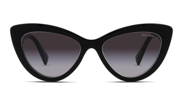 Miu Miu MU 04YS Black Prescription Sunglasses - 50% Off Lenses