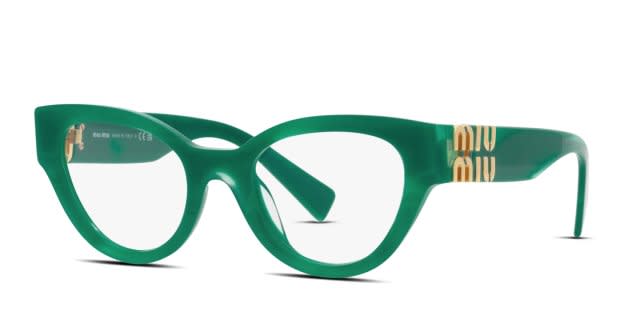 Miu Miu MU01VV Green Eyeglasses | Includes FREE Rx Lenses