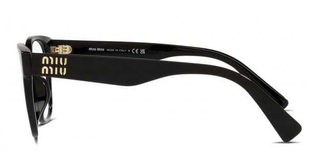 Miu Miu MU 02VV Shiny Black Eyeglasses | Includes FREE Rx Lenses