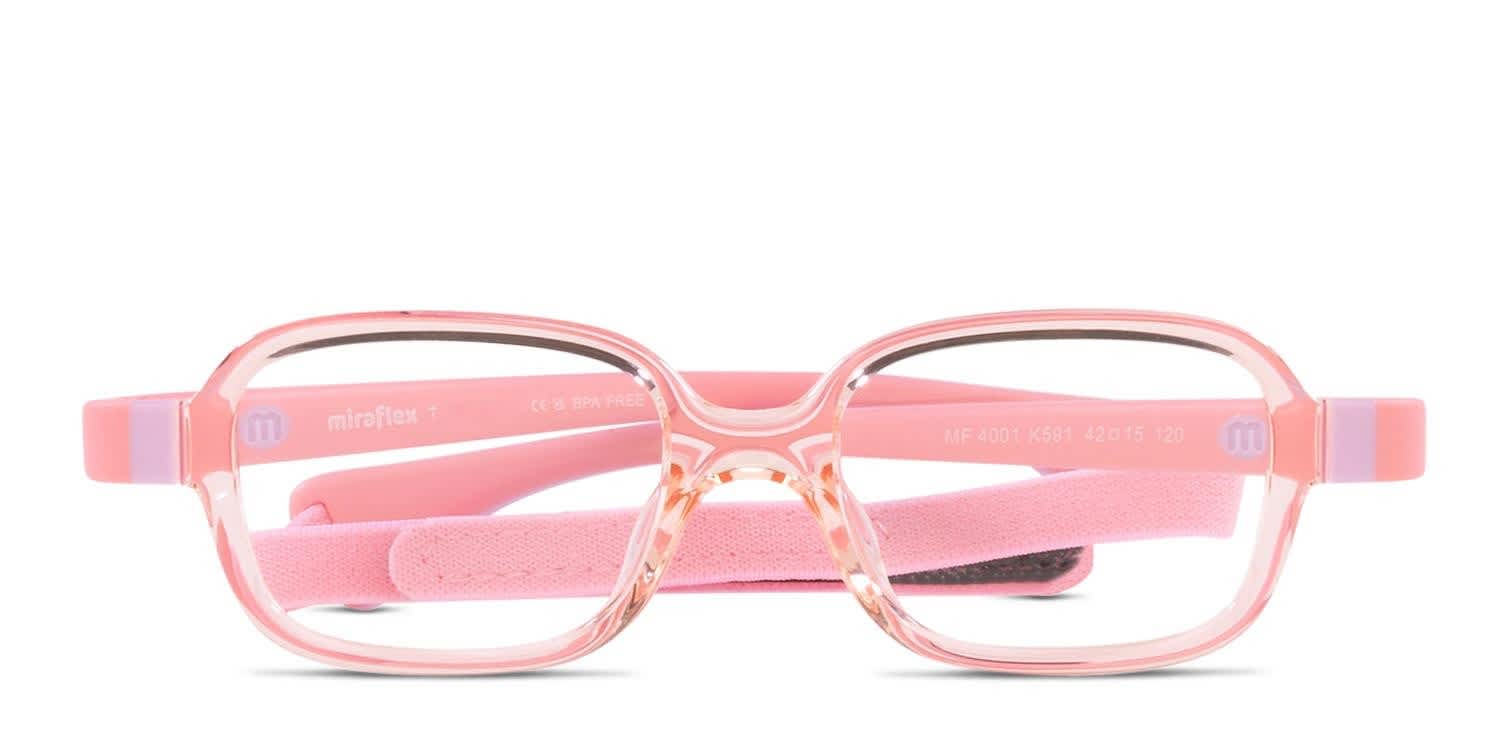 Miraflex MF4001 Kids Pink glasses - Pink - Frontal View