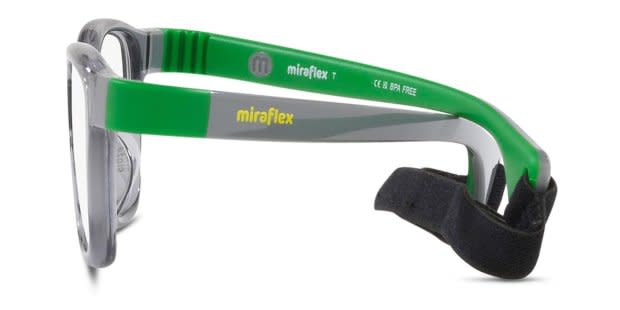 Miraflex MF4002 Kids Gray, Clear Prescription Eyeglasses