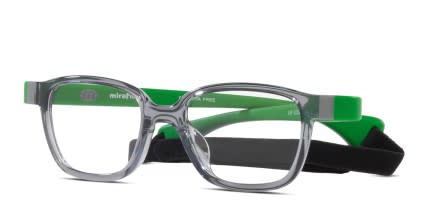 Miraflex MF4002 Kids Gray, Clear glasses - Gray / Clear - Angle View