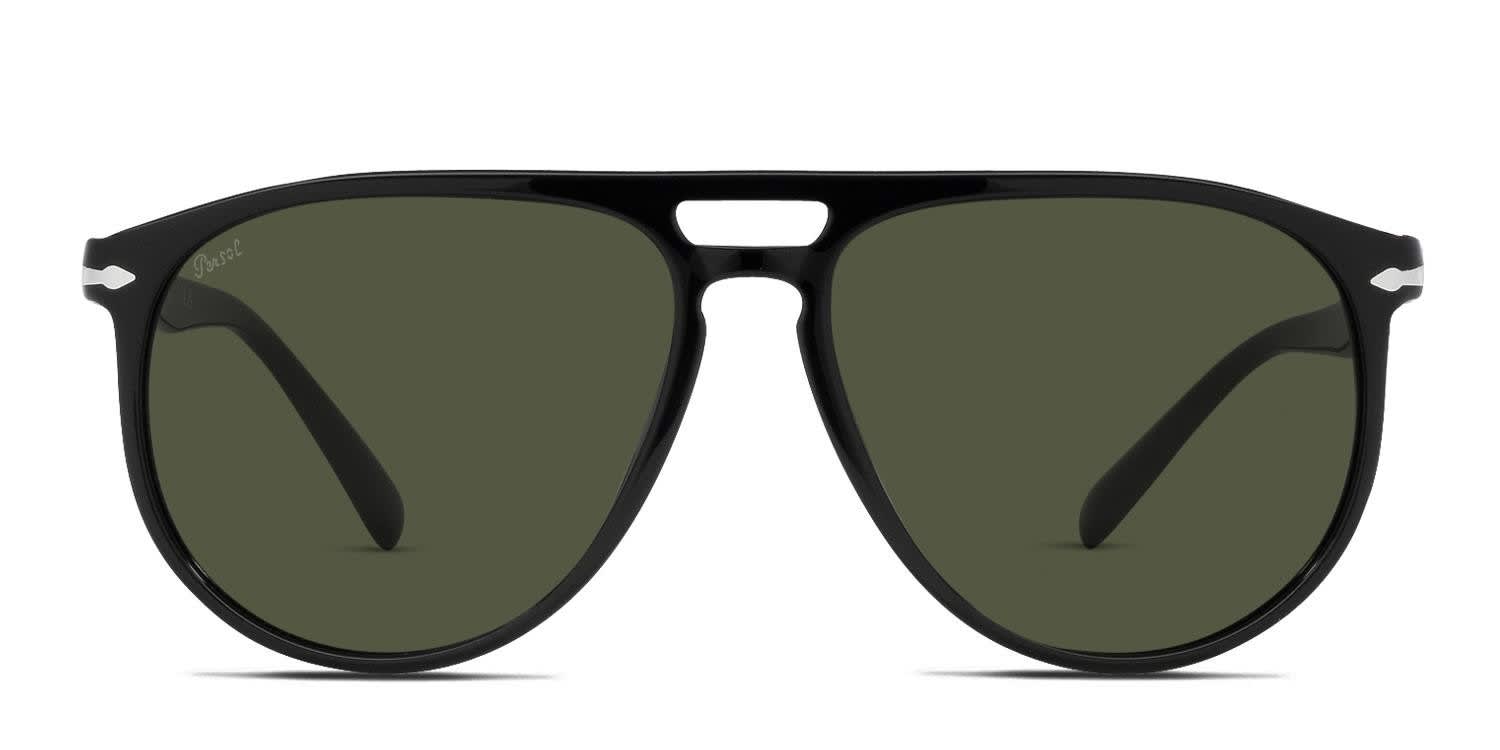 Persol PO3311S Black , Green glasses - Black / Green - Frontal View