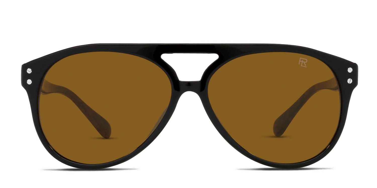Ralph Lauren RL8211U The Cruiser Universal Fit Black , Brown glasses - Black / Brown - Frontal View