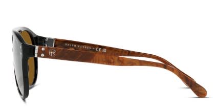 Ralph Lauren RL8211U The Cruiser Universal Fit Black , Brown glasses - Black / Brown - Side View