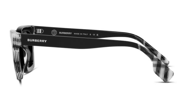 Burberry BE4392U Briar Universal Fit Black Gray Multicolor White Prescription Sunglasses 50 Off Lenses