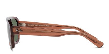 Ray-Ban RB4397 Corrigan Brown, Clear glasses - Brown / Clear - Side View