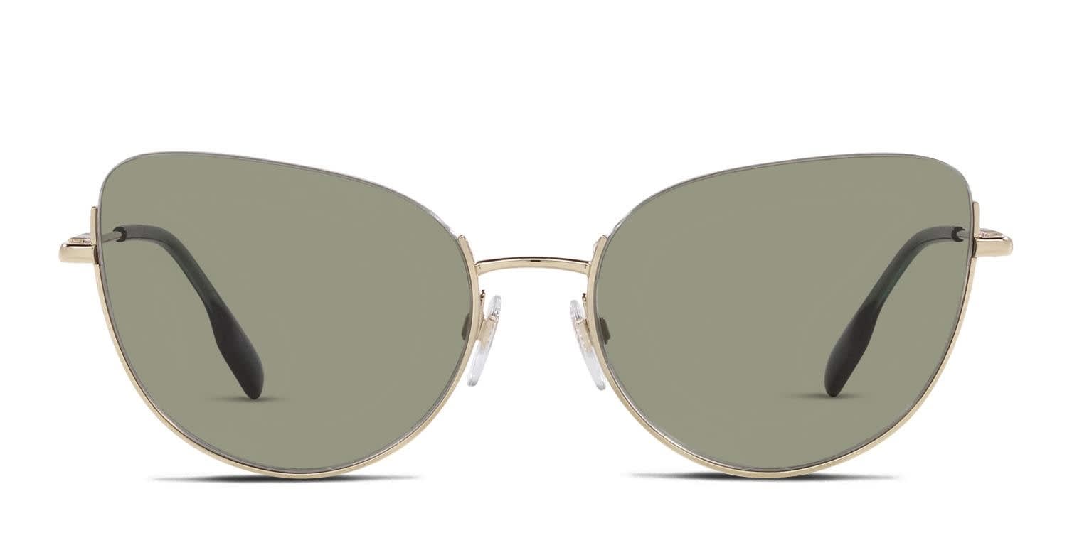 Burberry BE3144 Harper Gold, Green glasses - Gold / Green - Frontal View