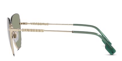 Burberry BE3144 Harper Gold, Green glasses - Gold / Green - Side View