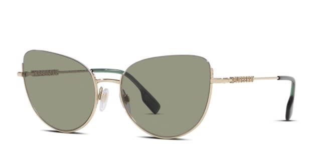 Burberry BE3144 Harper Gold, Green Prescription Sunglasses