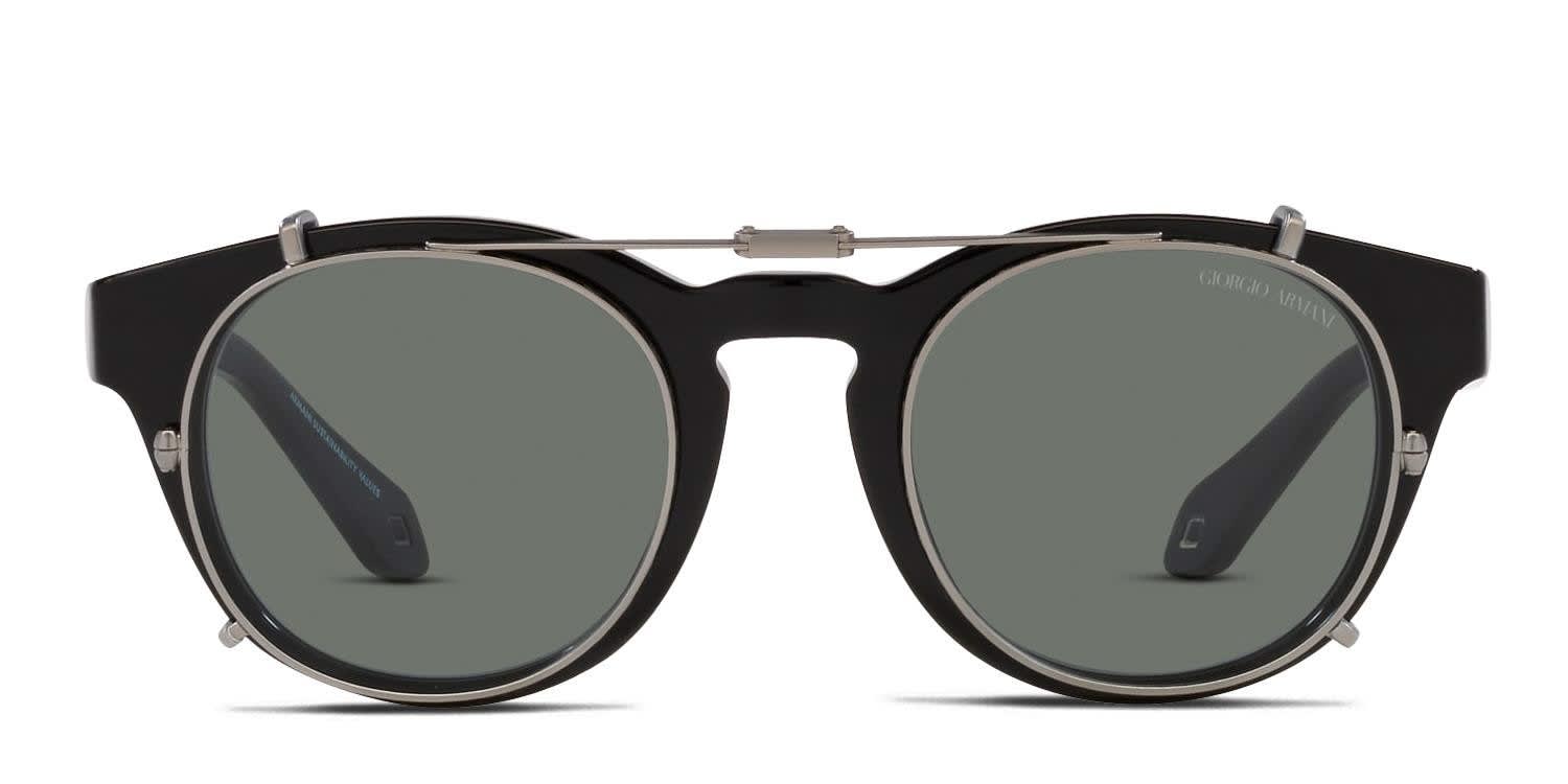 Giorgio Armani AR8190U Shiny Black w/Clip-On Eyeglasses | Includes