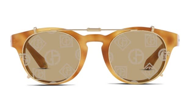  Ｊ1986 ◆GIORGIO ARMANI クリップオン Giorgio Armani AR8190U Tortoise, Yellow w/Clip-On Eyeglasses
