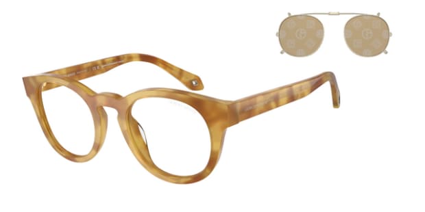 Giorgio Armani AR8190U Tortoise, Yellow w/Clip-On Eyeglasses