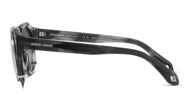 Giorgio Armani AR8190U Gray w/Clip-On Eyeglasses | Includes FREE