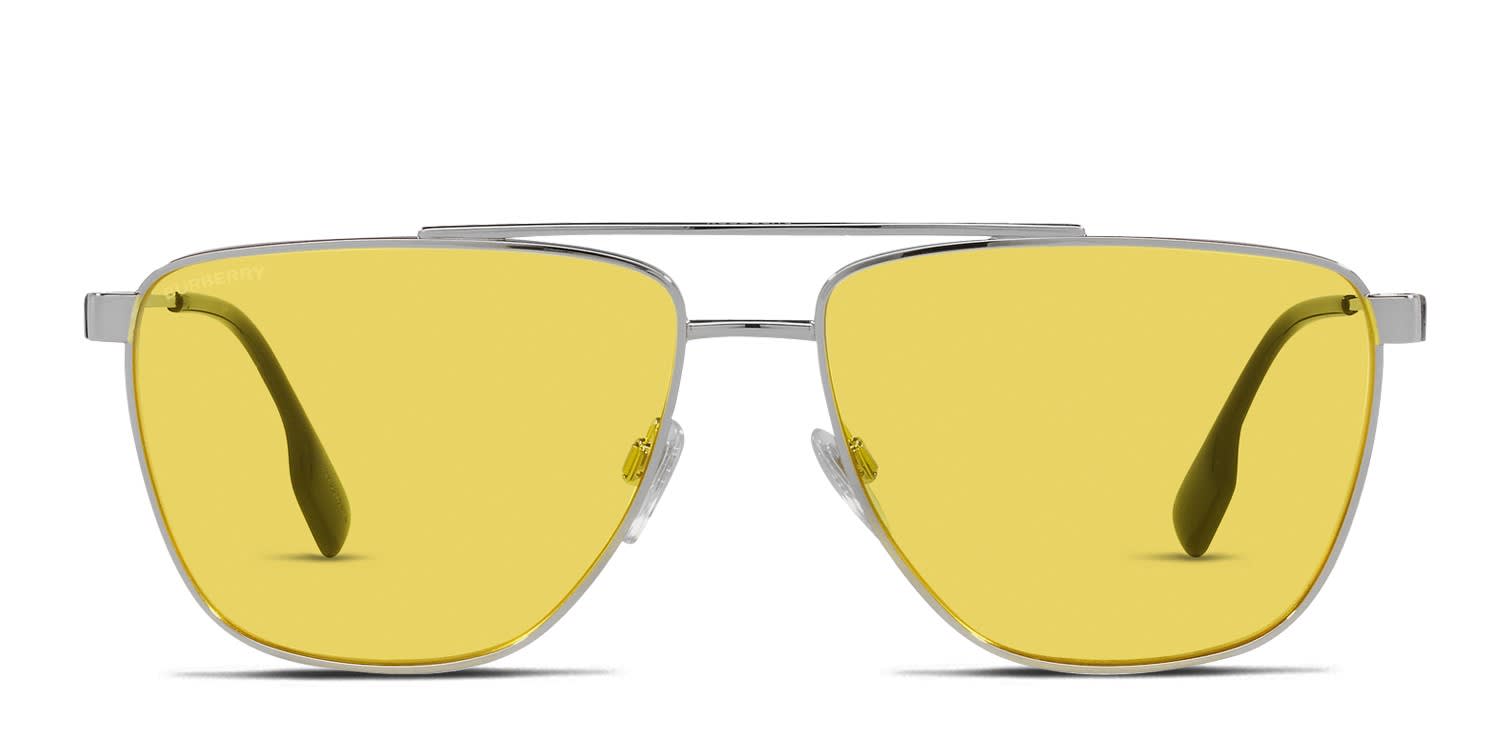 Burberry BE3141 Blaine Silver , Yellow glasses - Silver / Yellow - Frontal View